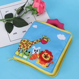 image-Kids Cloth Books Animal Zipper Cloth Book Newborn Baby Toys Learning Educational Cute Infant Baby Fabric Book Kids Gifts