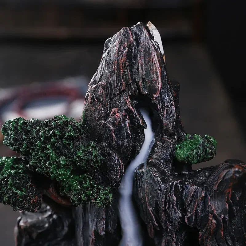 image-Zen Alpine Flowing Water Backflow Incense Burner Home Decoration Creative Ornaments Home Indoor Aroma Diffuser Censer Holder