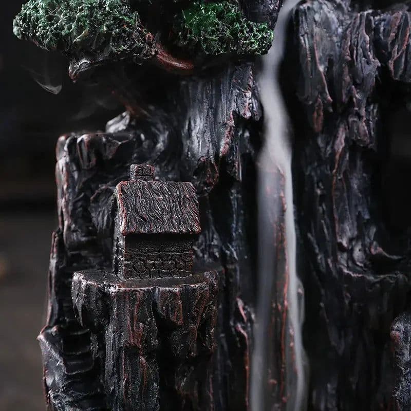 image-Zen Alpine Flowing Water Backflow Incense Burner Home Decoration Creative Ornaments Home Indoor Aroma Diffuser Censer Holder