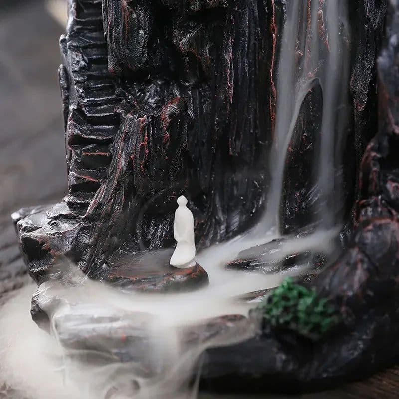 image-Zen Alpine Flowing Water Backflow Incense Burner Home Decoration Creative Ornaments Home Indoor Aroma Diffuser Censer Holder