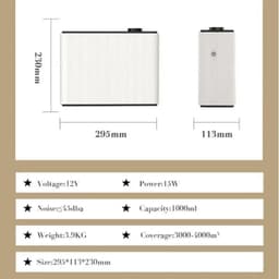 image-1000ML Fragrance Diffuser WIFI Bluetooth Smart Scent Air Machine For Home Hotel Spa HVAC Aroma Diffuser Cover Up to 4000m³ Black