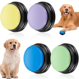 image-4/6/8Pcs Dog Talking Button Recordable Pet Training Buttons Clear Recording Dog Communication Colorful Button Battery Powered