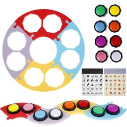 image-4/6/8Pcs Dog Talking Button Recordable Pet Training Buttons Clear Recording Dog Communication Colorful Button Battery Powered