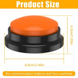 image-4/6/8Pcs Dog Talking Button Recordable Pet Training Buttons Clear Recording Dog Communication Colorful Button Battery Powered