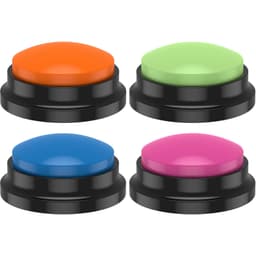 image-4/6/8Pcs Dog Talking Button Recordable Pet Training Buttons Clear Recording Dog Communication Colorful Button Battery Powered