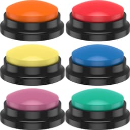 image-4/6/8Pcs Dog Talking Button Recordable Pet Training Buttons Clear Recording Dog Communication Colorful Button Battery Powered