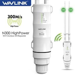image-Wavlink High Power 300Mbps Wireless Wifi Repeater Outdoor 2.4G Wireless Wifi Router /Long Range Extender POE High Gain Antennas