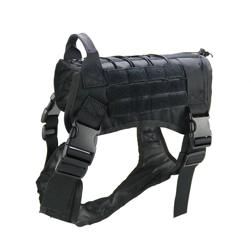 image-Tactical Dog Harness Military Training K9 Padded Quick Release Vest Pet Training Dog Harness For Set Small Medium Large Dogs