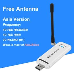 image-TIANJIE 3G 4G Universal WiFi Router LTE FDD GSM Mobile Portable Mini Wireless USB Modem Dongle with SIM Card Slot WI-FI Sticker