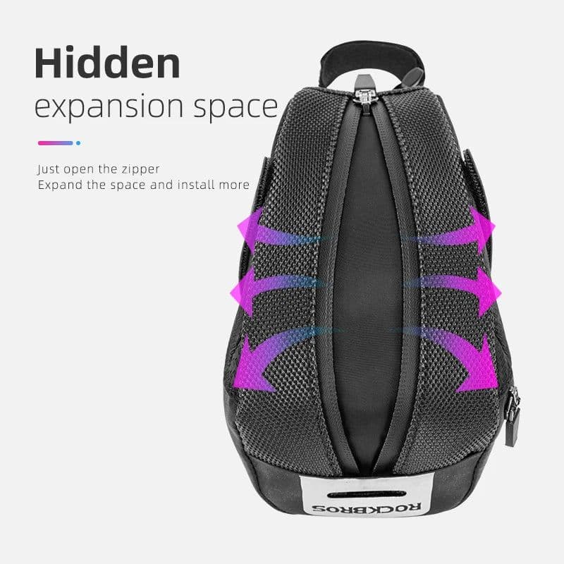 image-ROCKBROS Bicycle Saddle Bag 3D Shell Rainproof Reflective Shockproof Cycling Bike Tube Rear Tail Seatpost Bag Bike Accessories