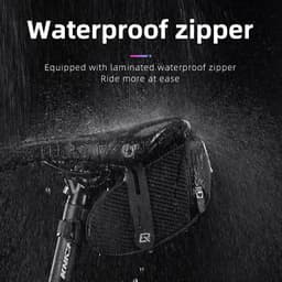 image-ROCKBROS Bicycle Saddle Bag 3D Shell Rainproof Reflective Shockproof Cycling Bike Tube Rear Tail Seatpost Bag Bike Accessories