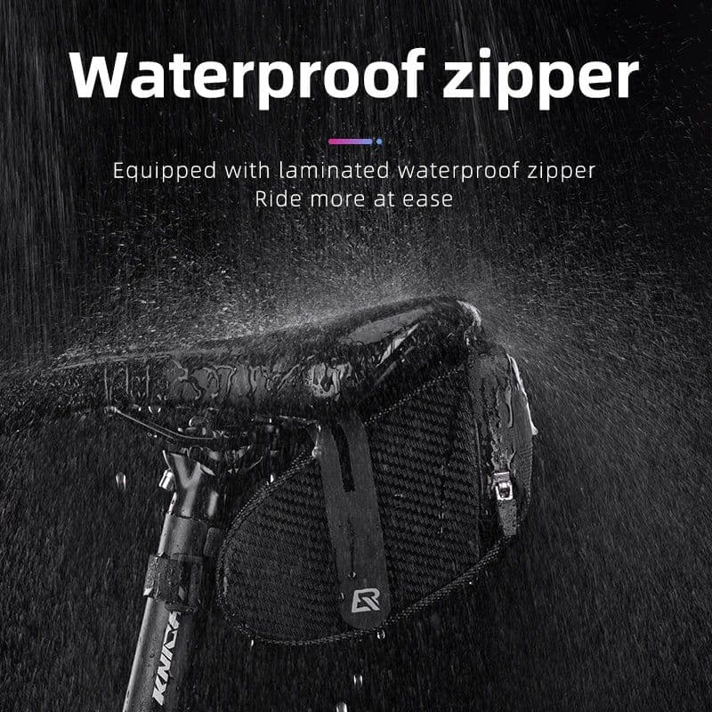 image-ROCKBROS Bicycle Saddle Bag 3D Shell Rainproof Reflective Shockproof Cycling Bike Tube Rear Tail Seatpost Bag Bike Accessories