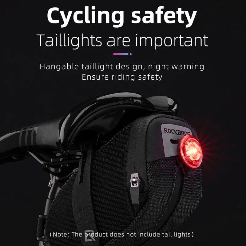 image-ROCKBROS Bicycle Saddle Bag 3D Shell Rainproof Reflective Shockproof Cycling Bike Tube Rear Tail Seatpost Bag Bike Accessories