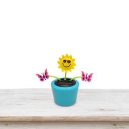 image-Solar Powered Dancing Flowers Swinging Toys Funny Electric Auto-swinging Shaking Head Car Decoration Ornaments Kids Holiday Gift