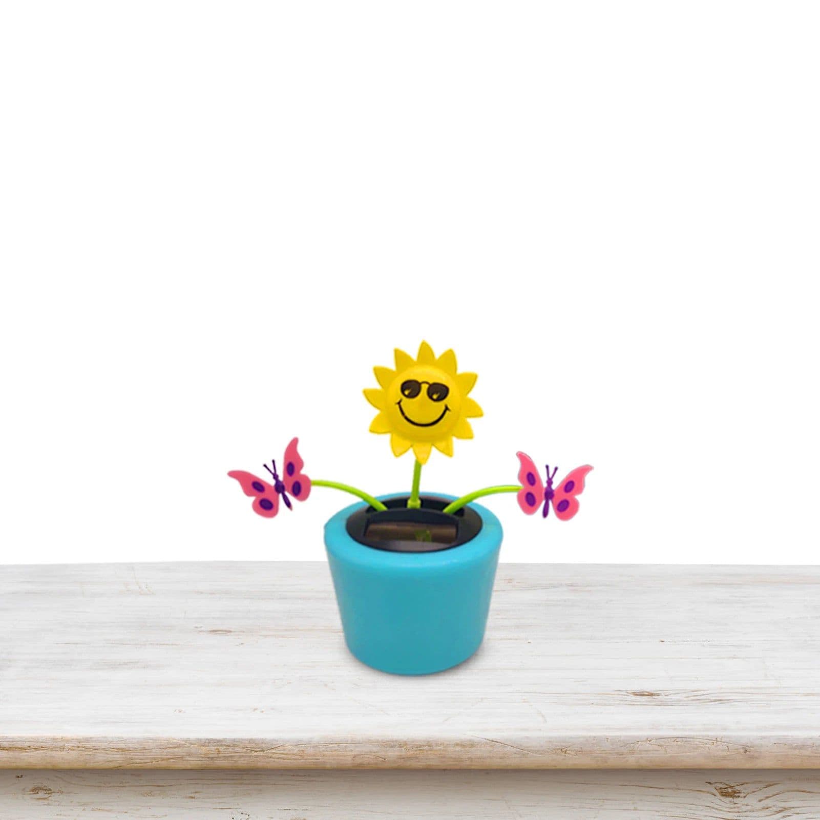 image-Solar Powered Dancing Flowers Swinging Toys Funny Electric Auto-swinging Shaking Head Car Decoration Ornaments Kids Holiday Gift
