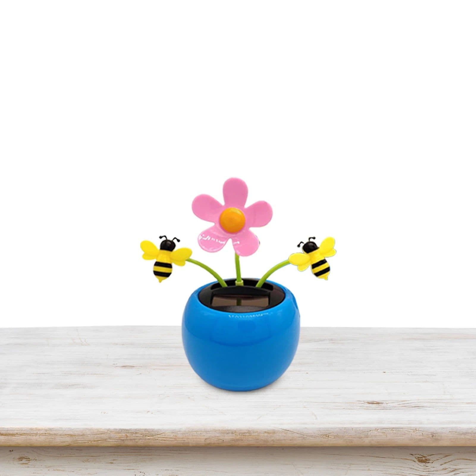 image-Solar Powered Dancing Flowers Swinging Toys Funny Electric Auto-swinging Shaking Head Car Decoration Ornaments Kids Holiday Gift