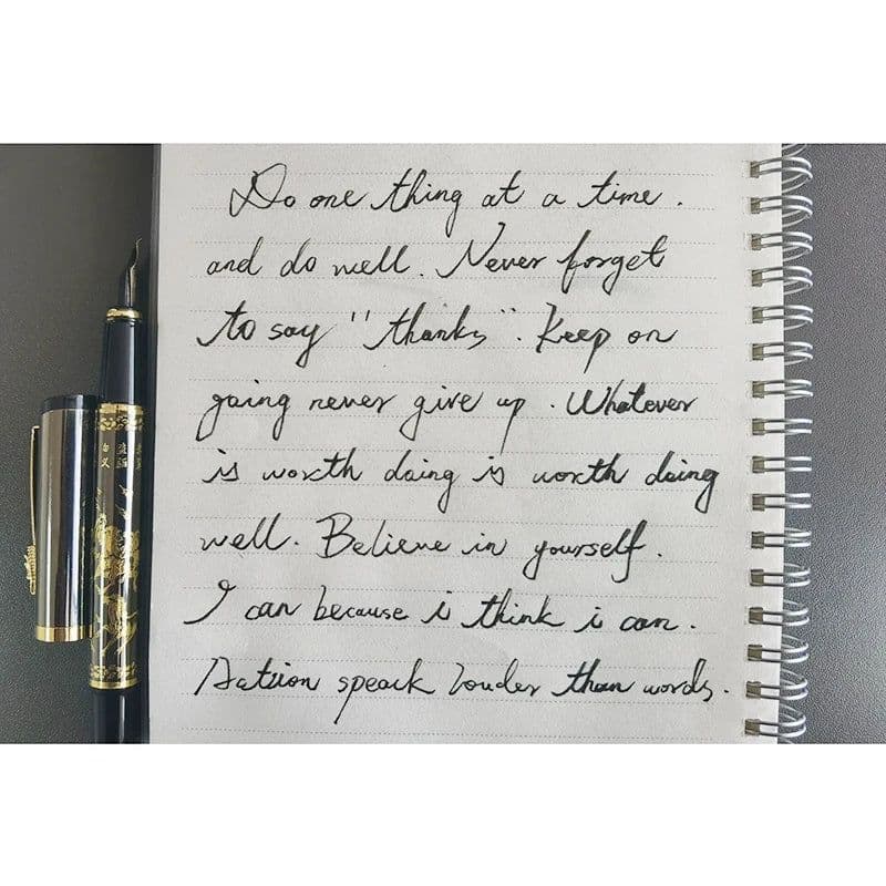 image-Fountain Pen Wholesale Holy Glyph Bend Relief Calligraphy Art Pen Calligraphy Pen The Gifts Were Two Nib Extra Two Pen Tips