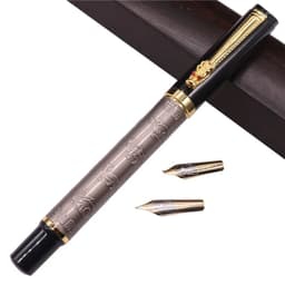 image-Fountain Pen Wholesale Holy Glyph Bend Relief Calligraphy Art Pen Calligraphy Pen The Gifts Were Two Nib Extra Two Pen Tips