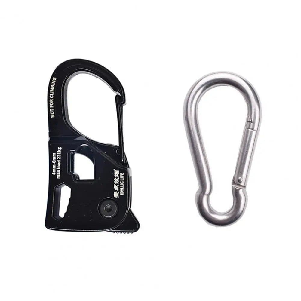 image-Camping Accessories Durable Aluminum Alloy Tent Rope Tensioner for Lightweight Portable Camping Gear Strong for Outdoor