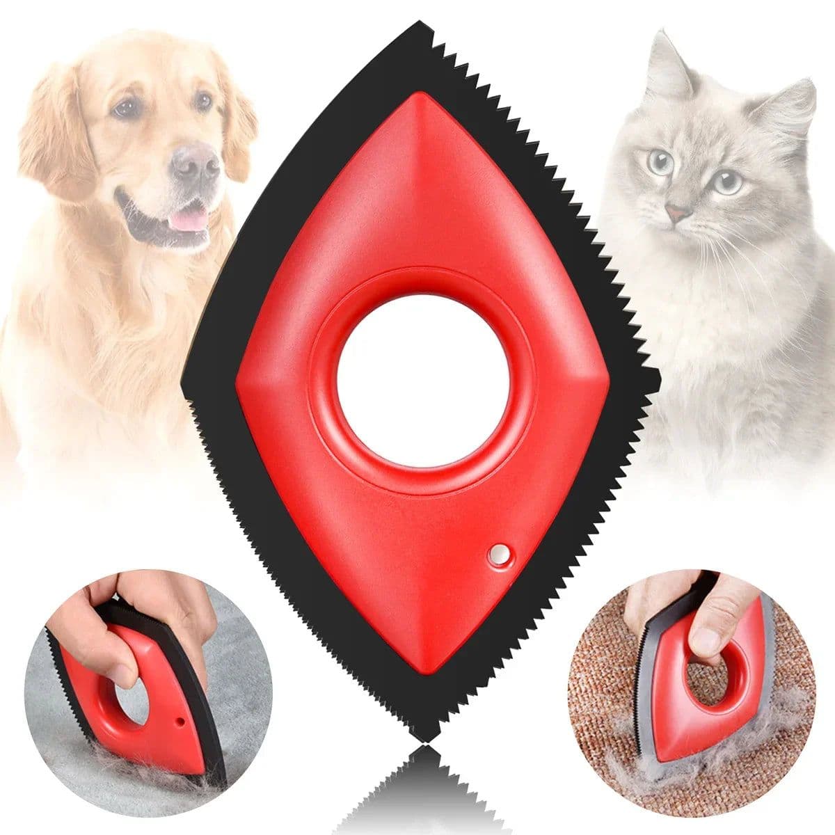 image-4 Modes Pet Hair Remover Comb Brush Dog Cat Hair Detailer Cleaning Tool Carpet Sofa Cloth Car Seat Rubber Reusable Pet Combs