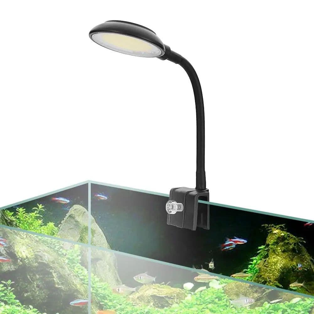 image-Aquarium Mini Light LED Fish Tank Clip Lamp Usb Lighting Cob High Brightness Round Water Grass Lights