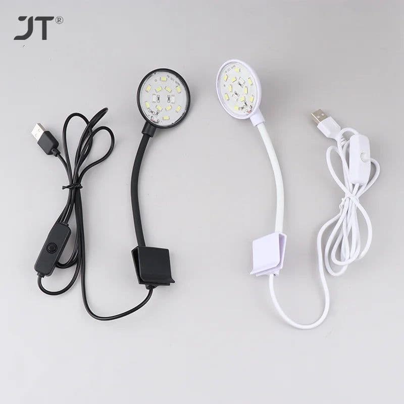 image-5W USB Plugs Fish Tanks Clip-on Light Clamp Aquarium Lights LED Beads White And Blue Lights 360-Degree Rotations