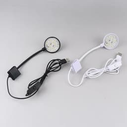 image-5W USB Plugs Fish Tanks Clip-on Light Clamp Aquarium Lights LED Beads White And Blue Lights 360-Degree Rotations