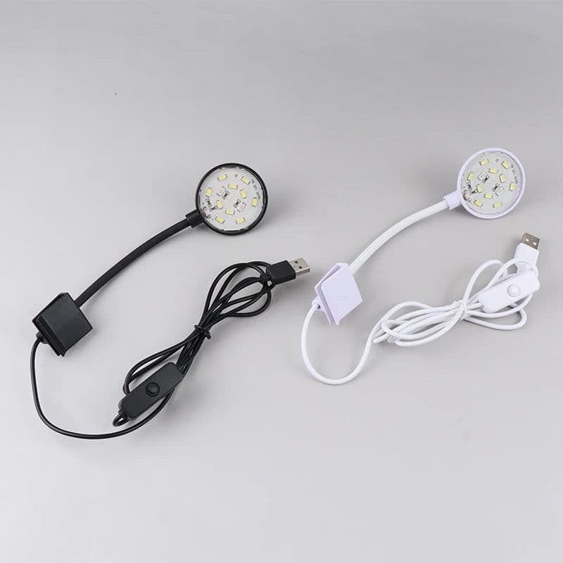 image-5W USB Plugs Fish Tanks Clip-on Light Clamp Aquarium Lights LED Beads White And Blue Lights 360-Degree Rotations