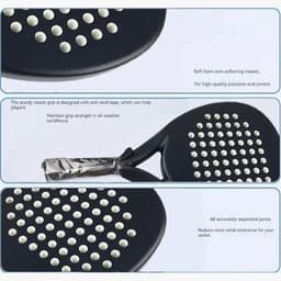image-Carbon Fiber Paddle Racket Soft EVA Face Tennis Raqueta With Padel Racket Bag For Men Women Training Professional 3k