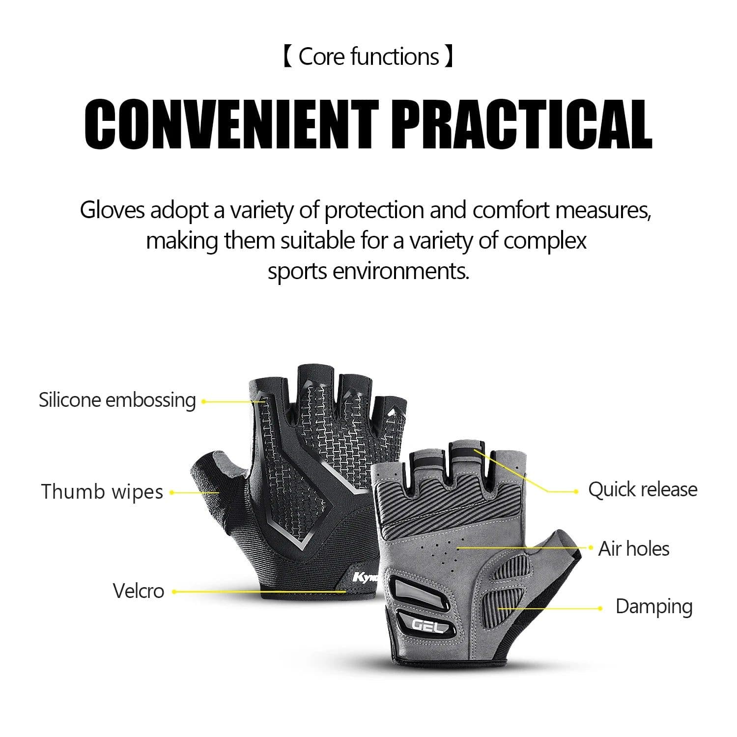 image-New Half-Finger Men'S And Women'S Cycling Gloves Liquid Silicone Shock-Absorbing Breathable Sports Bike Fitness Gloves