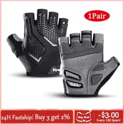 image-New Half-Finger Cycling Gloves Men Women Shock-Absorbing Anti-slip MTB Bike Bicycle Gloves Breathable Sports Bike Fitness Gloves
