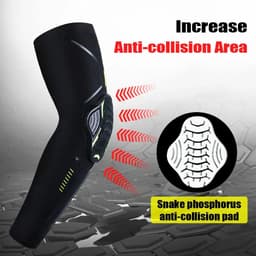 image-1Pcs Sports Crashproof Elbow Support Pads Breathable Arm Compression Sleeve for Cycling Running Basketball Football Volleyball