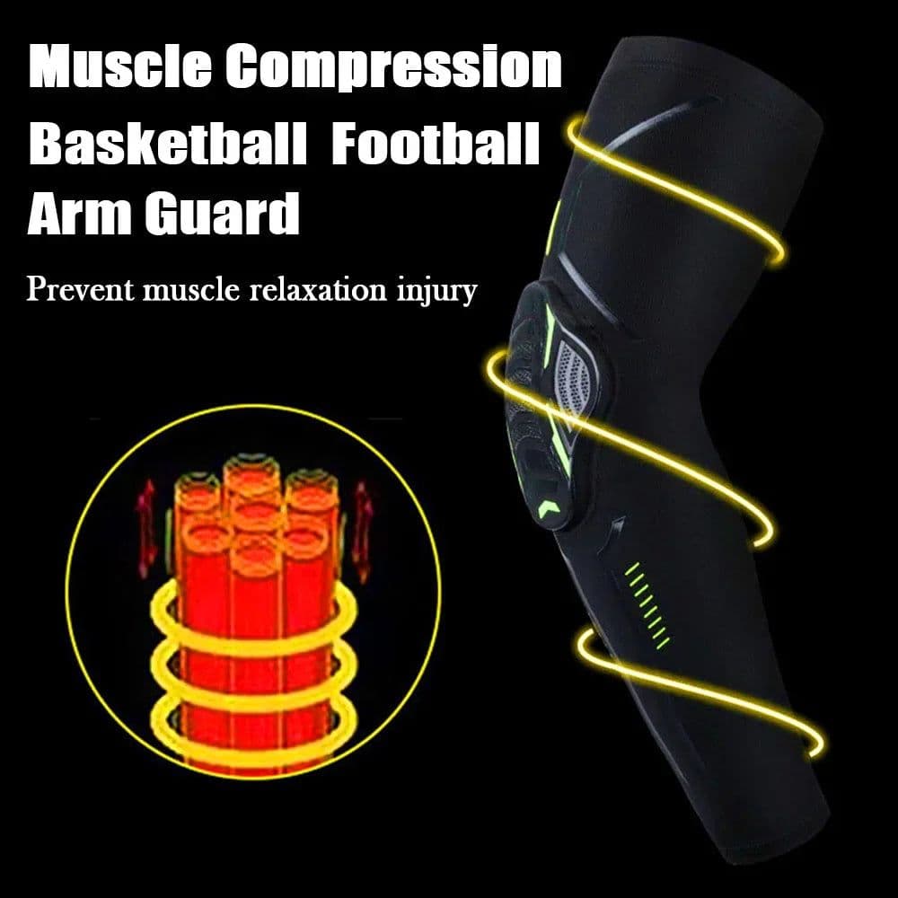 image-1Pcs Sports Crashproof Elbow Support Pads Breathable Arm Compression Sleeve for Cycling Running Basketball Football Volleyball