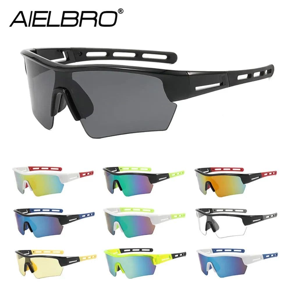 image-AIELBRO Cycling Glasses for Men Sport Men's Sunglasses Polarized Glasses Women's Sunglasses Safety Goggles Sunglasses for Men
