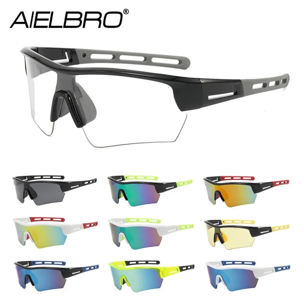 image-AIELBRO Cycling Glasses for Men Sport Men's Sunglasses Polarized Glasses Women's Sunglasses Safety Goggles Sunglasses for Men