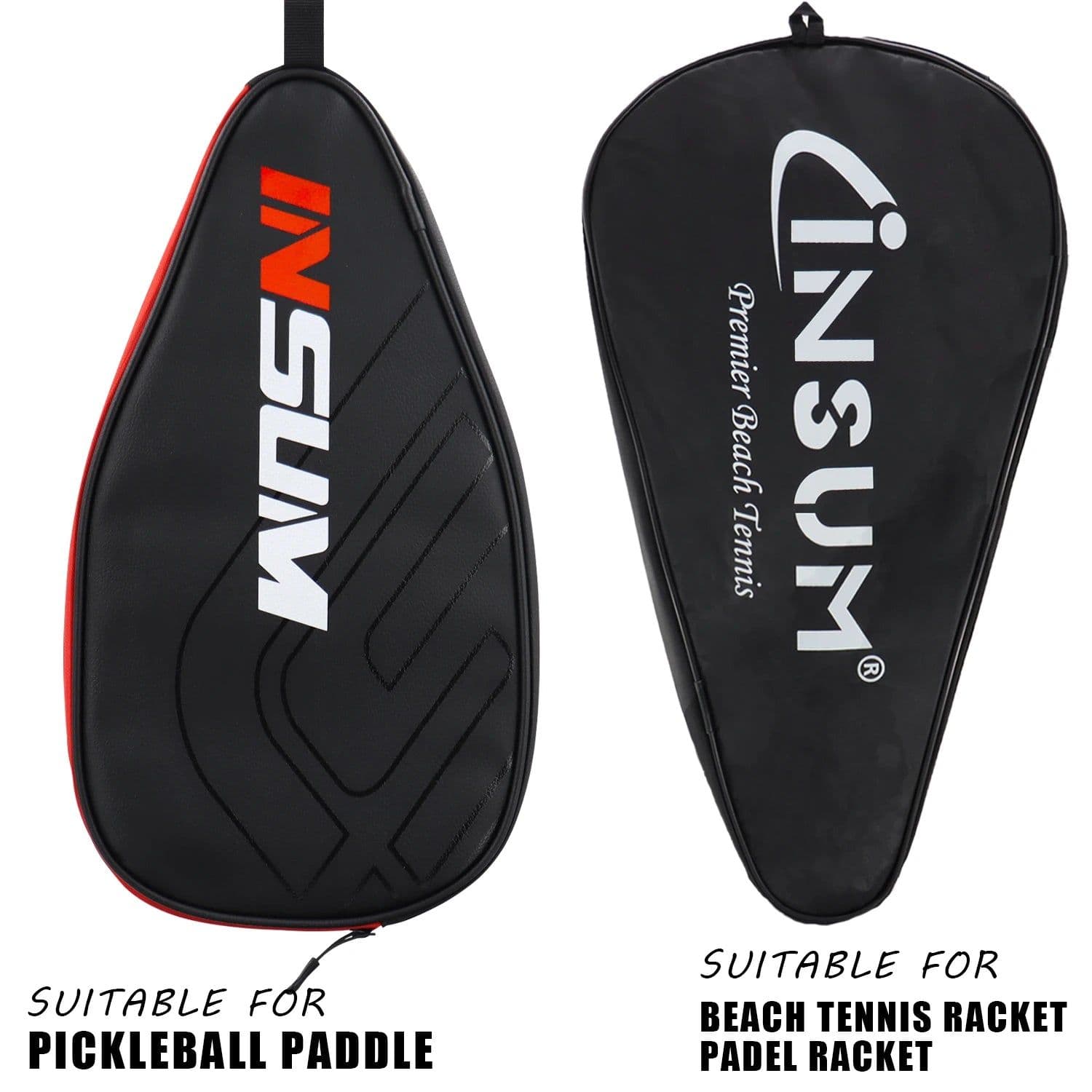 image-insum Pickleball Paddle Cover Case Padel Racket Covers Durable Material Pickleball Covers Bag Fits All Shapes Single Paddles Bag