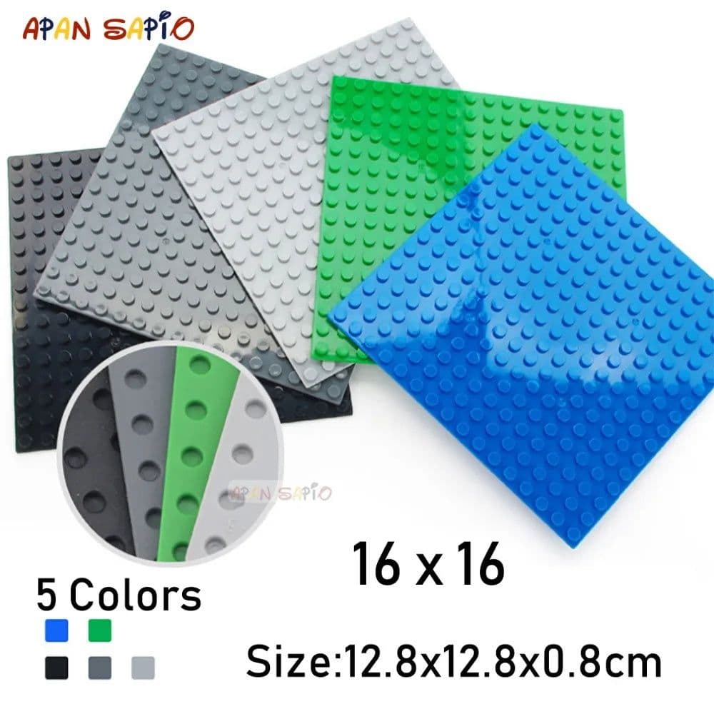 image-16X16 Dots DIY Building Blocks Baseplates Bricks Educational Assemblage Construction Toys for Children Compatible With Brand