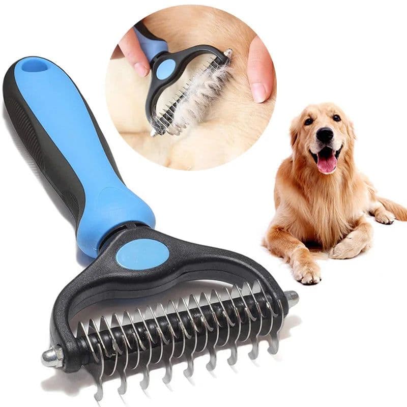 image-Professional Pet Deshedding Brush Dog Hair Remover Pet Fur Knot Cutter Puppy Cat Comb Brushes Dogs Grooming Shedding Supplies