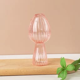 image-Transparent Jelly Color Mushroom Glass Vase Aromatherapy Bottle Home Small Vase Hydroponic Flower Pot Simple Table Decoration