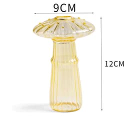 image-Transparent Jelly Color Mushroom Glass Vase Aromatherapy Bottle Home Small Vase Hydroponic Flower Pot Simple Table Decoration