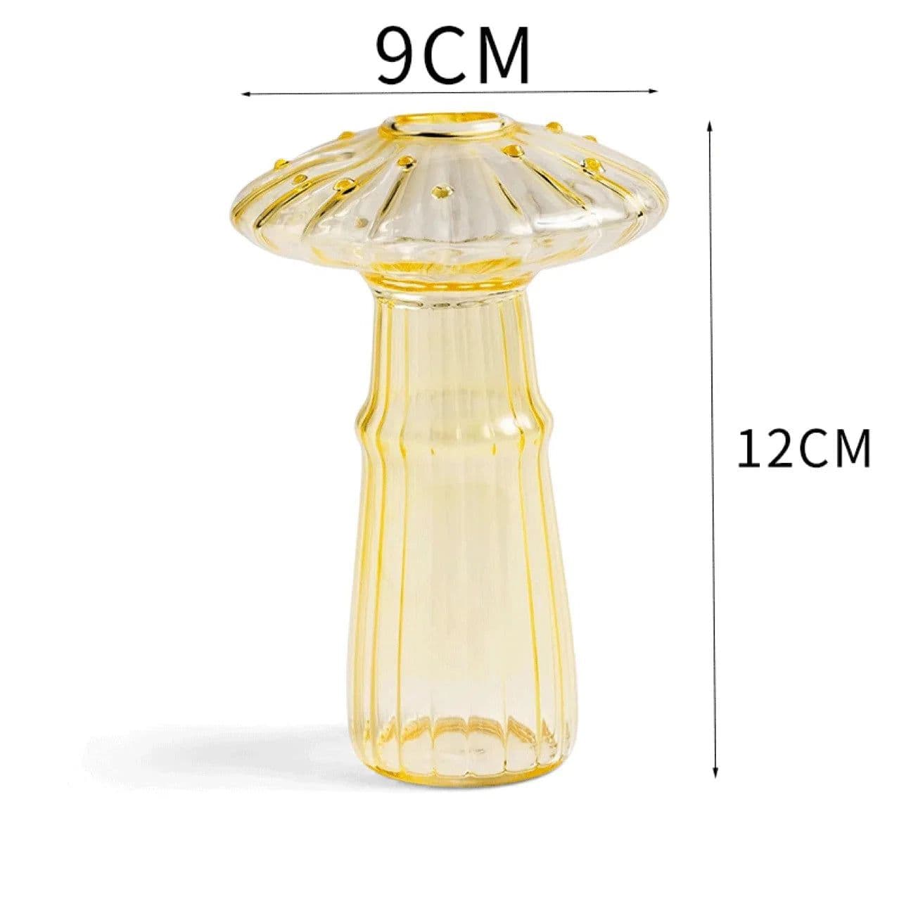 image-Transparent Jelly Color Mushroom Glass Vase Aromatherapy Bottle Home Small Vase Hydroponic Flower Pot Simple Table Decoration