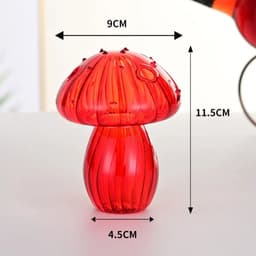 image-Transparent Jelly Color Mushroom Glass Vase Aromatherapy Bottle Home Small Vase Hydroponic Flower Pot Simple Table Decoration