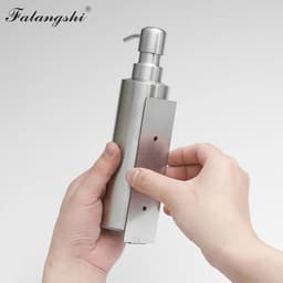 image-Liquid Soap Dispenser Black Color Bathroom Accessories 304 Stainless Steel Soap Dispenser Bottle Hotel Shampoo Dispenser WB8606