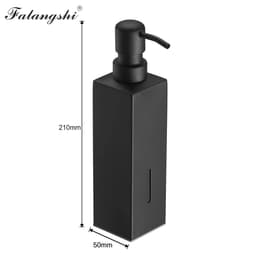 image-Liquid Soap Dispenser Black Color Bathroom Accessories 304 Stainless Steel Soap Dispenser Bottle Hotel Shampoo Dispenser WB8606