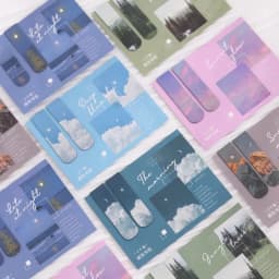 image-2 PCS Misty Fantasy Clouds Sea Forest Landscape Magnetic Bookmark for Pages Books Readers