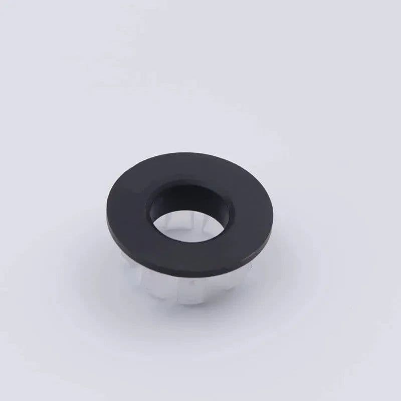 image-Bathroom Black/Gold/Silver Sink Round Hole Overflow Cover Basin Ceramic Pots Overflow Covers Kitchen Sink Bathroom Accessories
