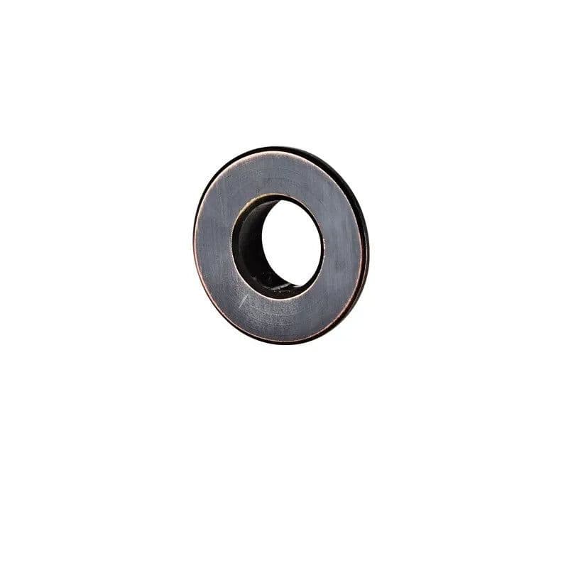 image-Bathroom Black/Gold/Silver Sink Round Hole Overflow Cover Basin Ceramic Pots Overflow Covers Kitchen Sink Bathroom Accessories
