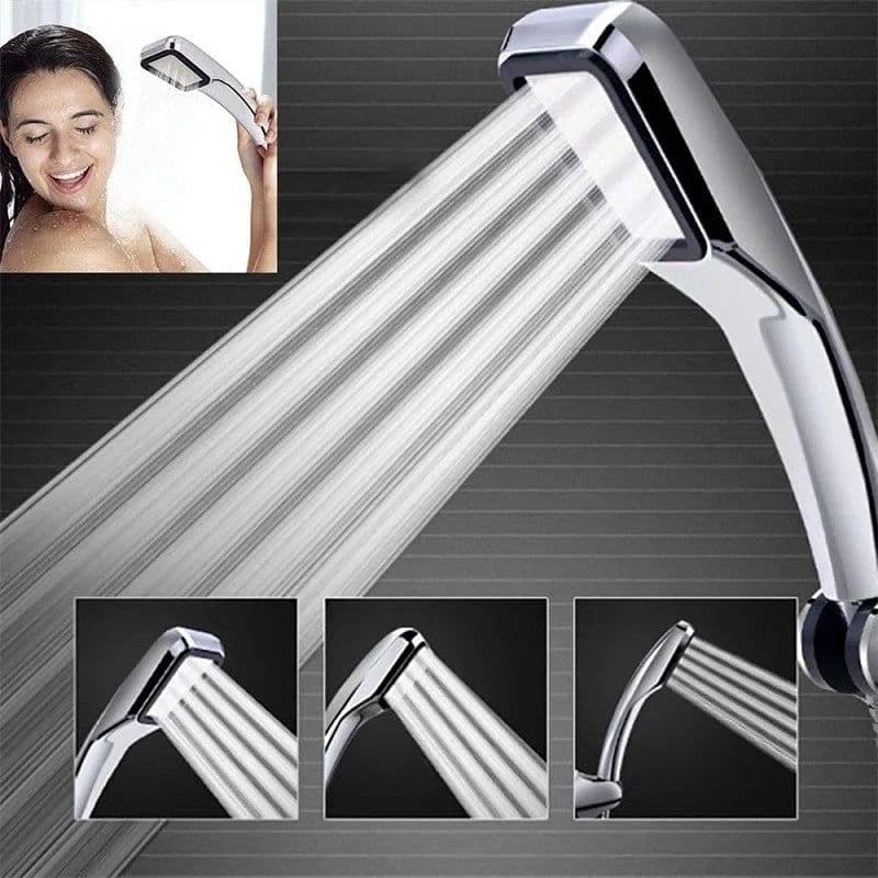 image-ZhangJi 300 Holes High Pressure Rainfall Shower Head Water Saving 3 Color Chrome Black White Sprayer Nozzle Bathroom Accessories