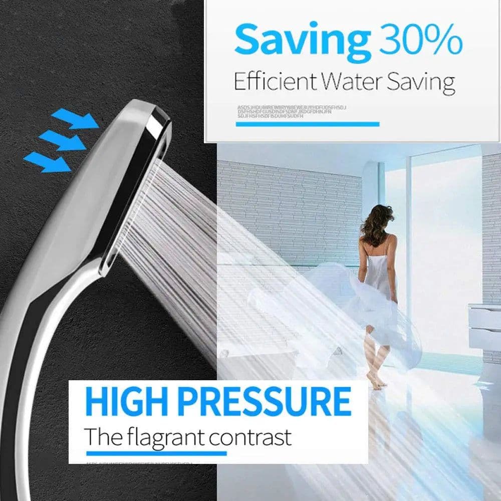 image-ZhangJi 300 Holes High Pressure Rainfall Shower Head Water Saving 3 Color Chrome Black White Sprayer Nozzle Bathroom Accessories