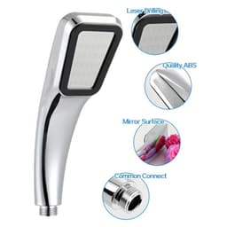image-ZhangJi 300 Holes High Pressure Rainfall Shower Head Water Saving 3 Color Chrome Black White Sprayer Nozzle Bathroom Accessories